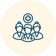 Plano terapêutico individualizado com equipe completa: médicos, enfermeiros, fisioterapeutas, cuidadores, psicólogos e mais.