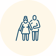 Plano de cuidados personalizado para cada residente.